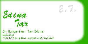 edina tar business card